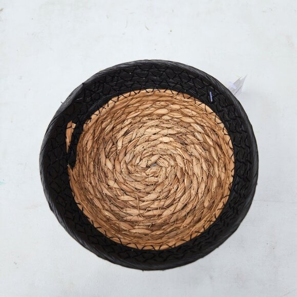 New Small Set of 2 Baskets Woven Basket Dark Navy Blue Decor Keys Holder Entrywa - Picture 4 of 11